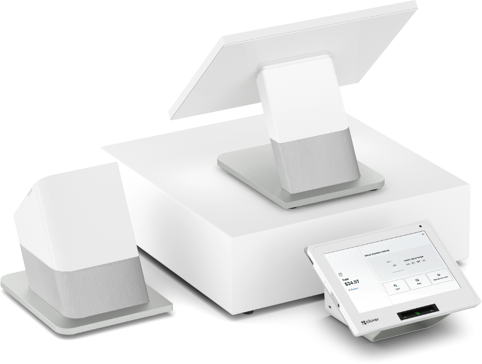 Clover Station Duo POS system with dual screens
